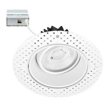 4 in. Slim Trimless LED Eyeball Gimbal Downlight, 950 Lumens 5 CCT