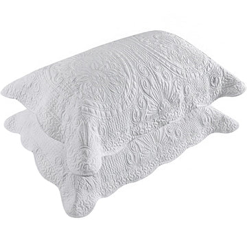 Pillow Shams King Size Set of 2, Ultra Soft Breathable Quilted Pillow Cases 20 x 36 inches for Sleeping, Decorative