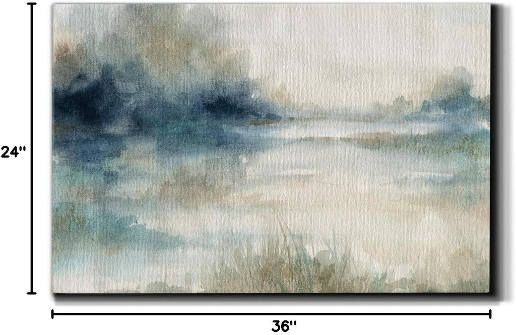 Landscape Wall Art Premium Gallery Wrapped Canvas Abstract Ocean Forest Modern Artwork Decoration Kitchen Bathroom