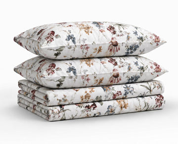 Deep Pocket Sheet Set - 300 Thread Count Cotton Sateen Sheets with 22-Inch Extra Deep Pockets, Oeko-Tex