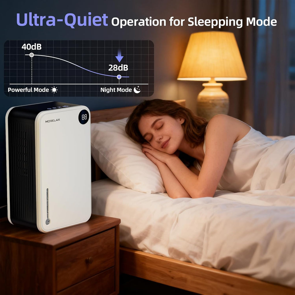 Dehumidifier, 95OZ Dehumidifiers for Home 1000 Sq.Ft, Quiet with Auto Shut Off