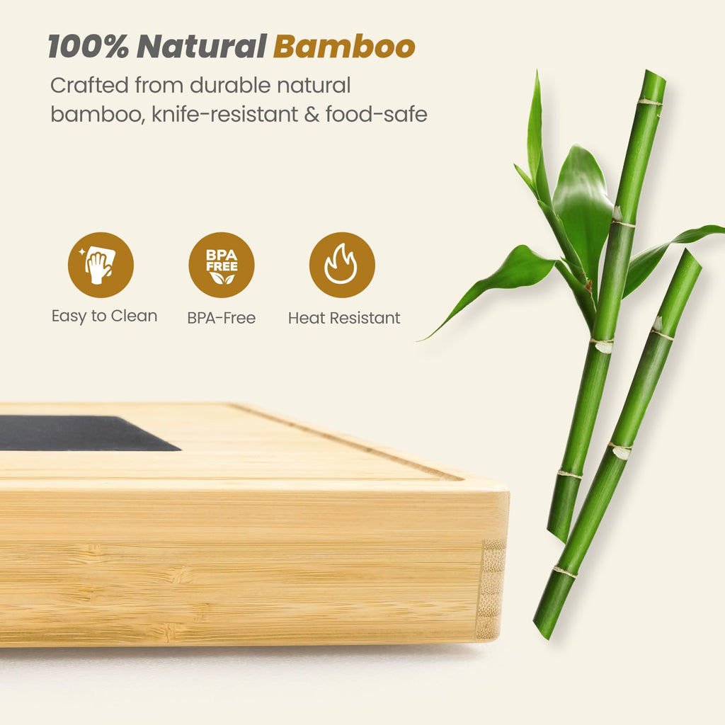 Extra Large Bamboo Charcuterie Board, 3-Layer Pull-Out Cheese Trays