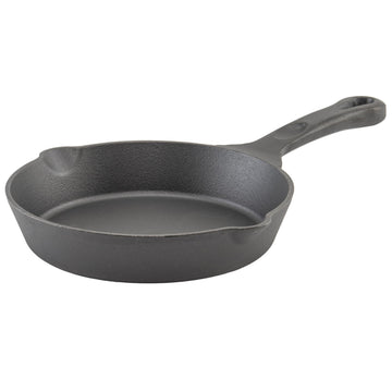 8" Black Cast Iron Skillet with Handle