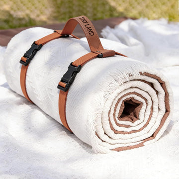 Land Picnic Blankets, 2 in1 Double Layer Waterproof Mat + Blanket
