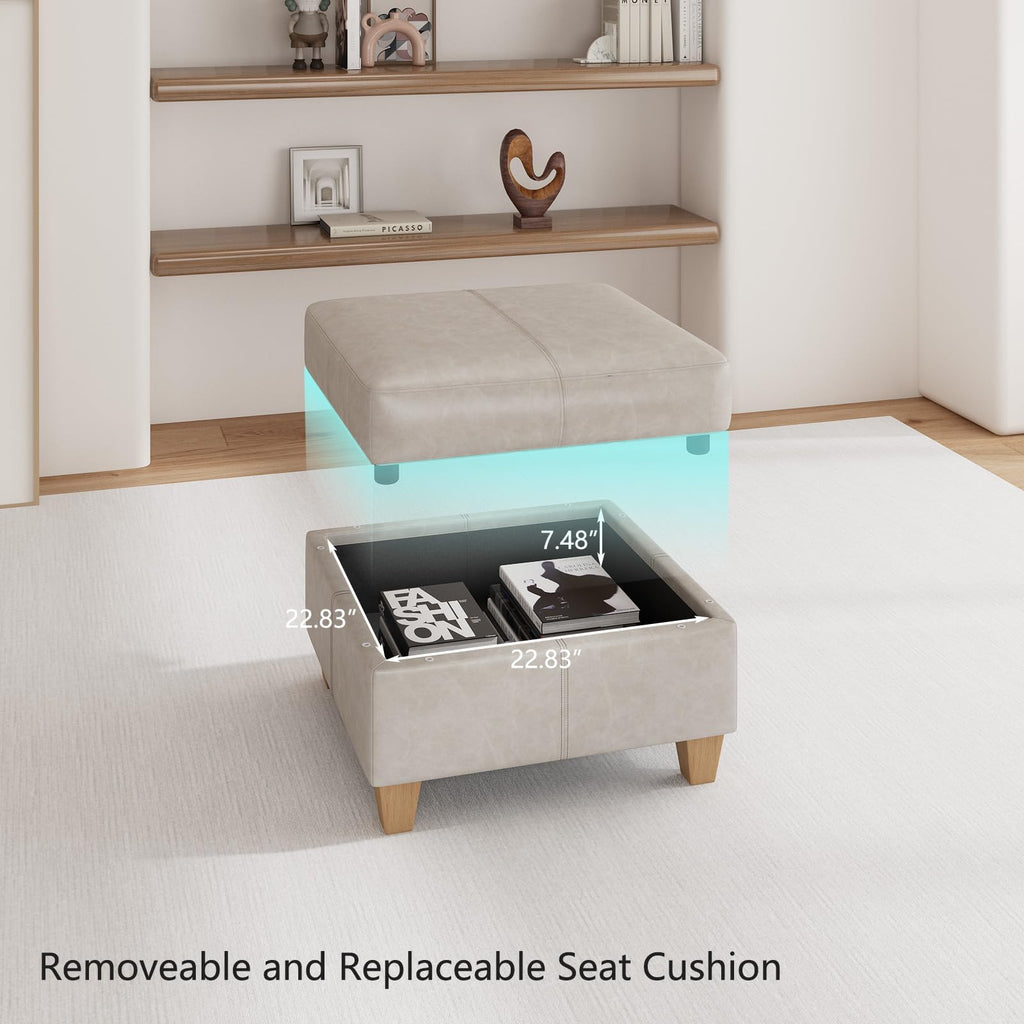 Faux Leather Sectional U Shaped Modular Couch