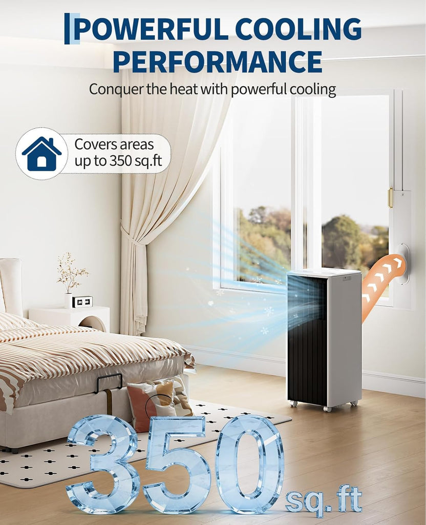 8000 BTU Portable Air Conditioner, 3-in-1 Cooling