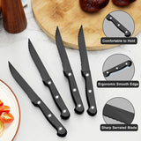 72 Pieces Black Silverware Sets for 12 - Dishwasher Safe, Flatware Set with Steak Knives, Stainless Steel Cutlery Set