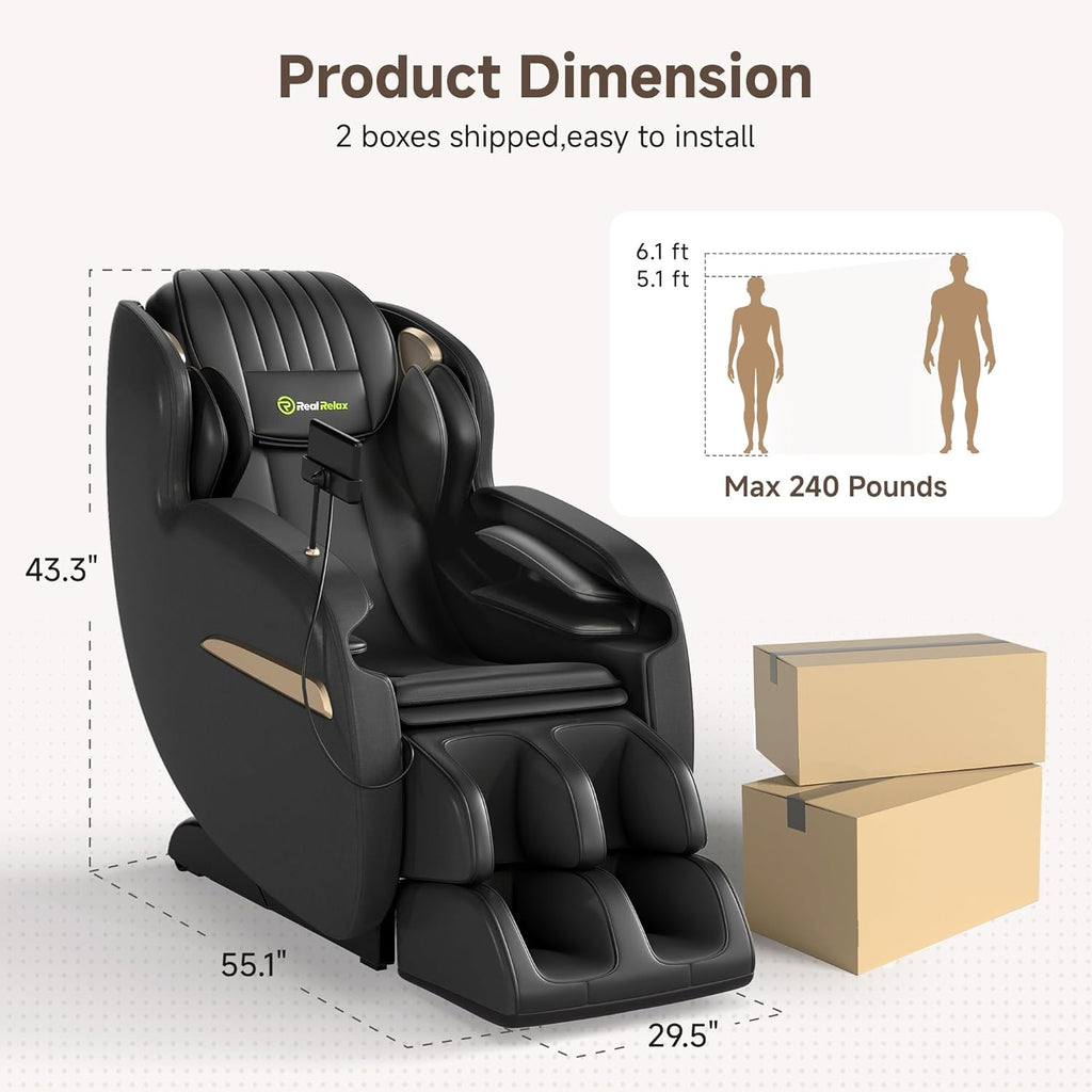 2026 Upgraded 2D SL-Track Massage Chair,Recliner Full Body Zero Gravity with 8 Auto Modes and Upgraded LCD