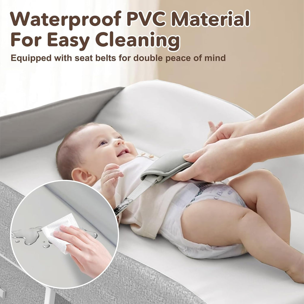 Baby Changing Table, Portable Changing Table, Diaper Changing Station with Waterproof Pad, Changing Table Dresser
