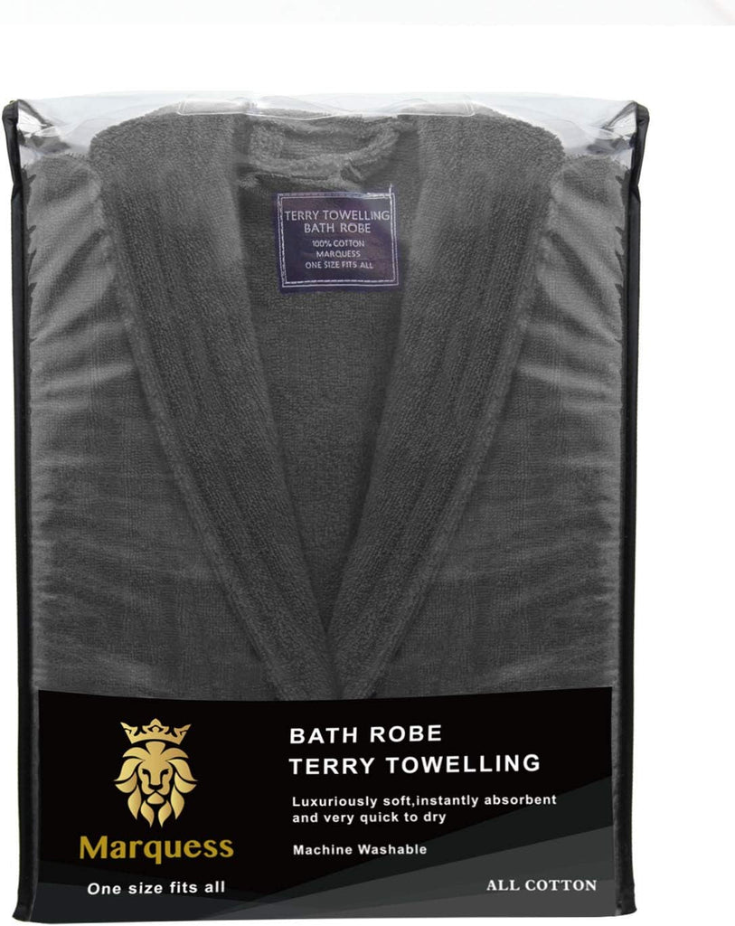 All-Cotton Bathrobe Thick Plush Cloth Housecoat Terry Toweling, Sweat Steaming Clothes Comfortable & Warm
