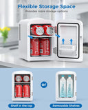 4L/6 Cans Mini Fridge, Portable Compact Refrigerator, Small Skin Care Fridge, Food and Drinks, Small Cooler for