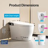 Smart Toilet with Bidet Built in, Elongated Bidet Toilet with Auto Soft Open/Close, Auto Flush