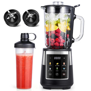Blender, 1300W Glass Blender with 6 Preset Programs