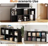 8 Cube Storage Organizer - Open Cube Bookshelf with 4 Removable Back Panels, Display Storage Bookcase, Entrance Hall