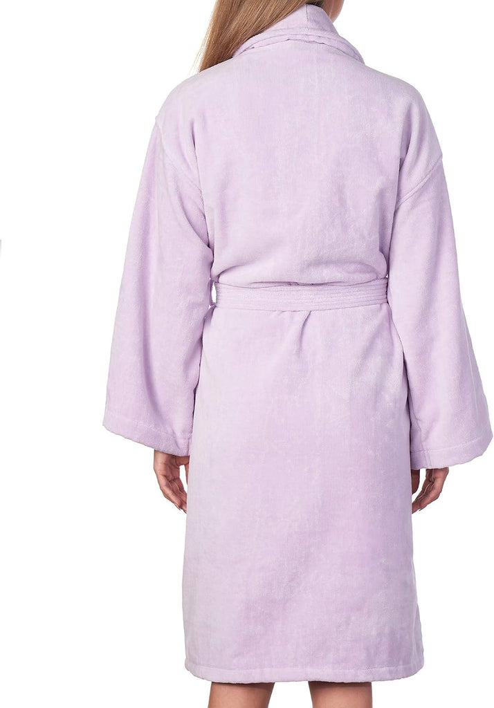 Blair Womens Cotton Terry Cloth Bathrobe Shawl Collar Velour Spa Robe