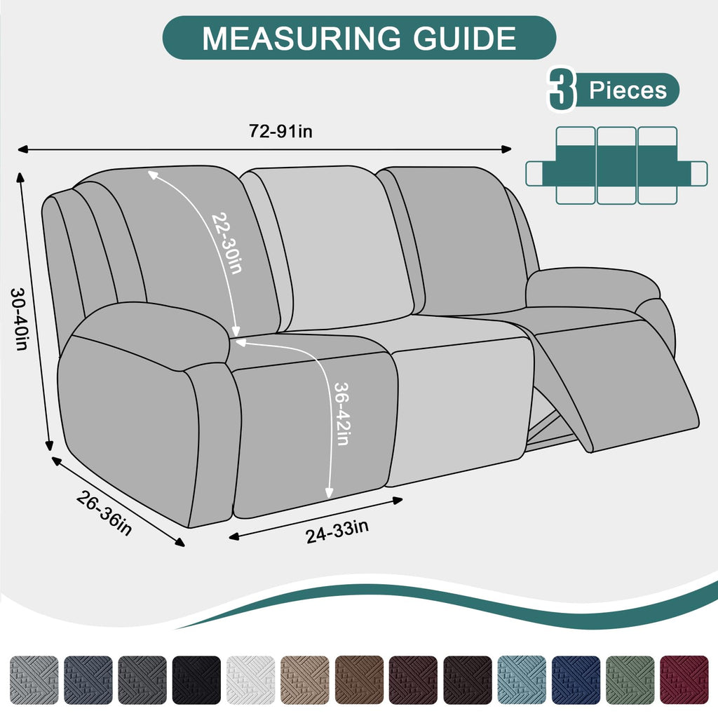 Recliner Couch Covers, Soft Stretch Sofa Slipcover, Chocolate