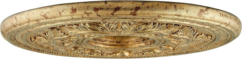 Ceiling Medallion, Hand Applied Vintage Gold Leaf with Gilded Accents, 22.k"Dx1.5"H