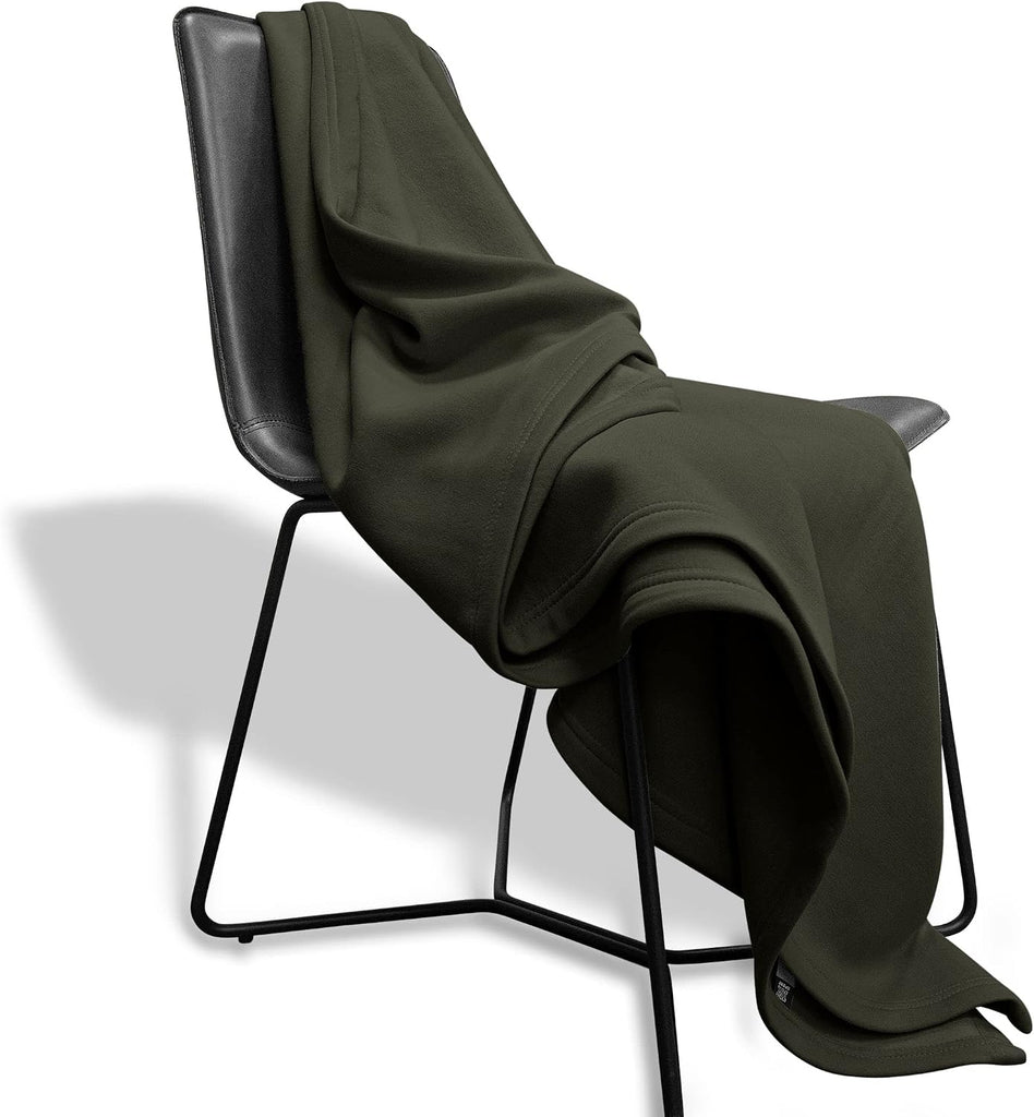 Lightweight Sweatshirt Blanket Throw - Warm & Cozy, Breathable Oversized Fleece Knit, Couch, Bed, Travel, Cold