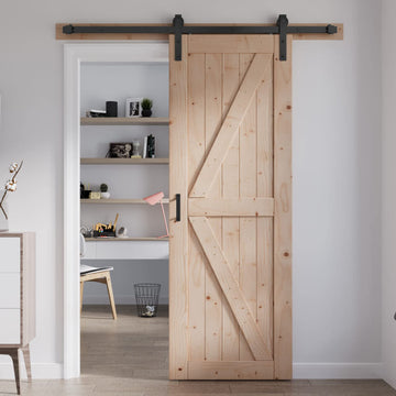 30 x 84 Sliding Barn Door and 5FT Hardware Kit Included Solid Wood