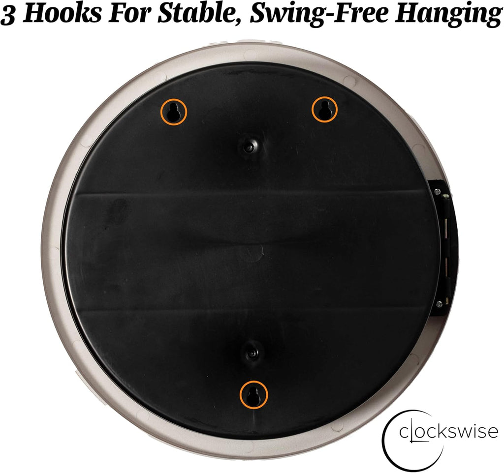 Clockswise 10in Wall Mounted Clock with Hidden Storage Door Stylish Safe for Valuables Featuring Secret Interior Compartment Diversion...