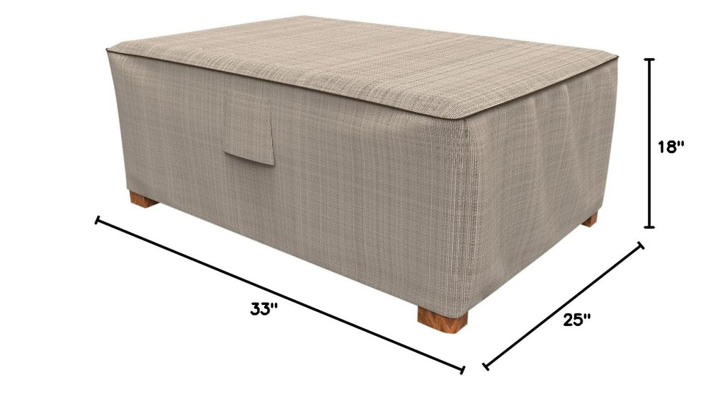 English Garden Waterproof Patio Ottoman Cover