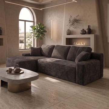 Modular Boneless L Shaped Sectional Couch, Cloud Style Sofa with Deep Seat Cushions, Sofa, Easy Assembly Couch in a