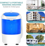 Portable Washing Machine, Mini Washer and Spinner Combo, 5.5lbs Washing Capacity, Semi-automatic Compact Laundry