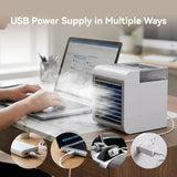 Portable Air Conditioner Fan, 4-in-1 Mini Air Cooler with 450ML Water Tank