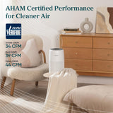 Air Purifiers for Bedroom Home Dorm, AHAM VERIFIDE, 3-in-1 Filter Cleaner With Aroma Pad, Filters Sm