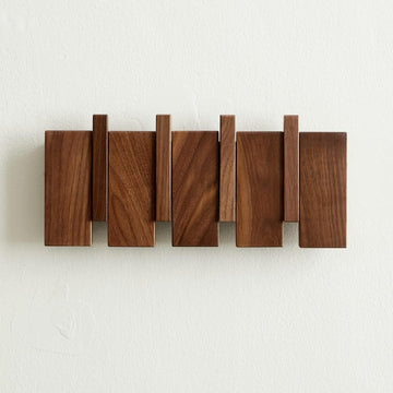 Wooden Coat Hooks Wall Mounted, Coat Rack Hanger Wall Mount with 4 Hooks, Heavy Duty Coat Hooks for Hanging