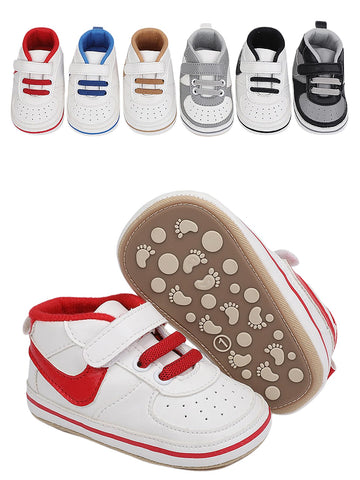 Baby Boy Sneakers, Soft Sole First Walker Shoes for Infant Boys Girls, Non-Slip Baby Walking Shoes with Hook-and-Loop