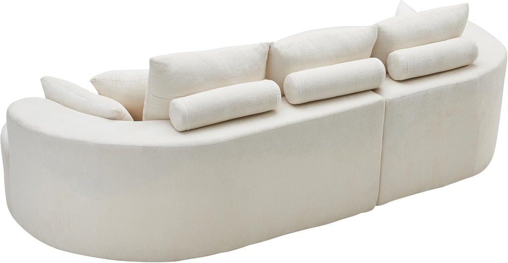 106" Curved Modular Sectional Sofa, Comfy Sofa Couch with Chaise Lounge, Modern Cloud Couch with Deep Seat