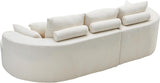 106" Curved Modular Sectional Sofa, Comfy Sofa Couch with Chaise Lounge, Modern Cloud Couch with Deep Seat