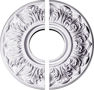 13"OD x 1 3/8"P Whitman Ceiling Medallion, Fits Canopies up to 5-1/2", 2 Piece