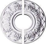 13"OD x 1 3/8"P Whitman Ceiling Medallion, Fits Canopies up to 5-1/2", 2 Piece
