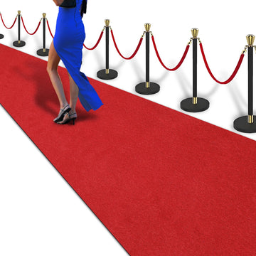 4ft x 20ft Extra Thick Red Carpet Runner for Party & Hollywood, Festival Celebration, Wedding, Graduation Ceremony