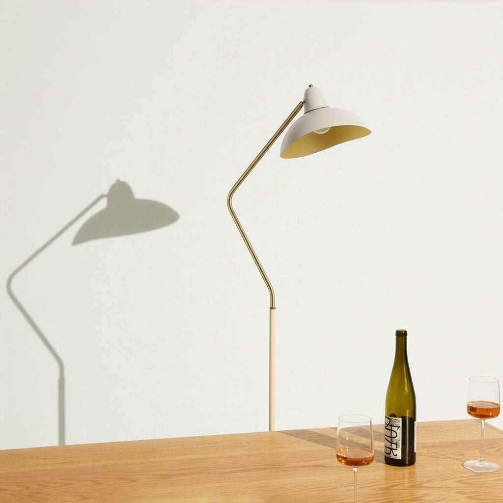 Swoop LED Floor Lampwith Adjustable Head, Modern Floor Reading Lamp for Over Chair, Living Rooms & Offices