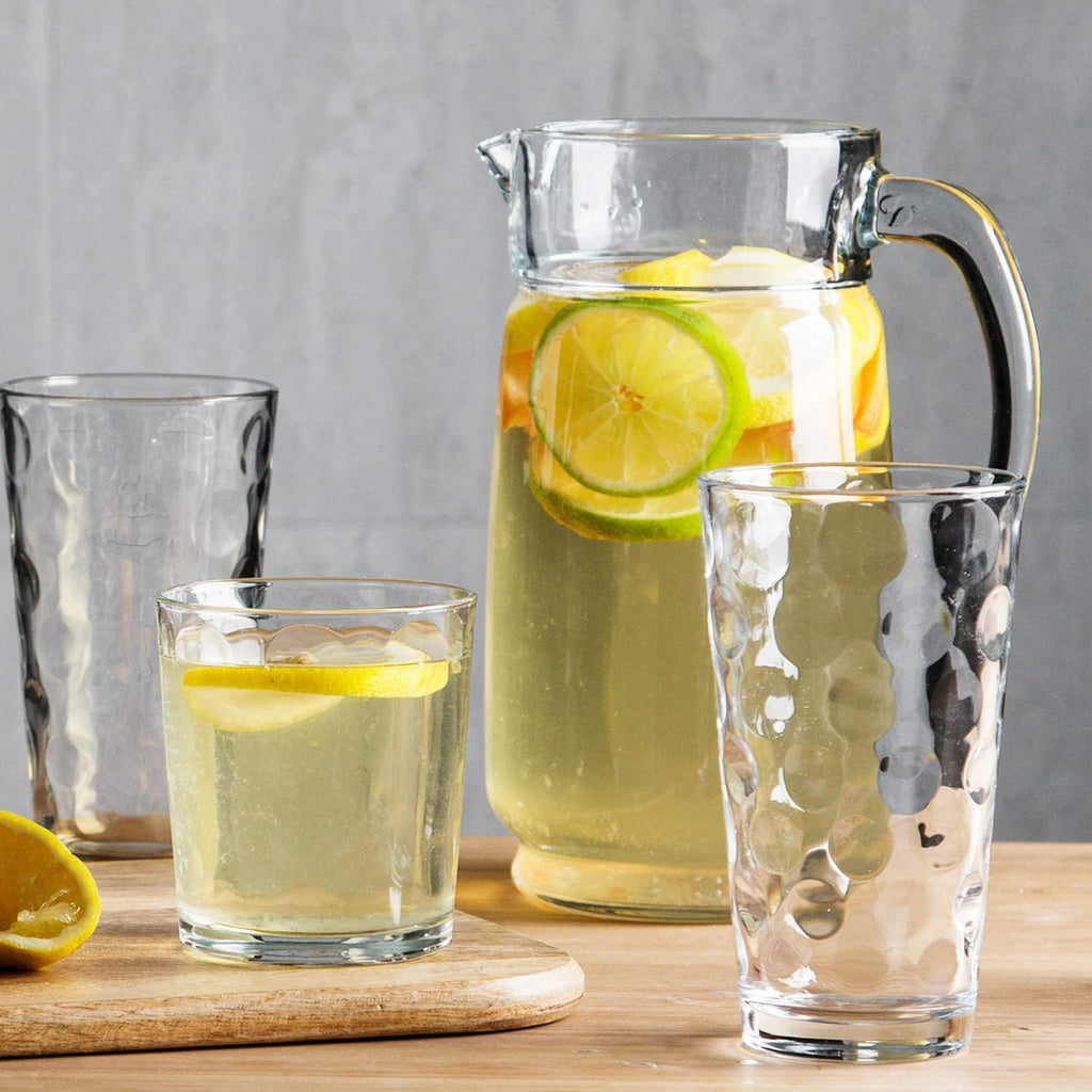 Glassware Drinking Glasses Set Of 8 4 Highball (17 oz.) Kitchen Glasses | 4 (13 oz.) Rocks Glass Cups for Water