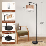 Floor Lamps with 12W LED Bulb, Arc Floor Lamp with 3 Color Temperatures