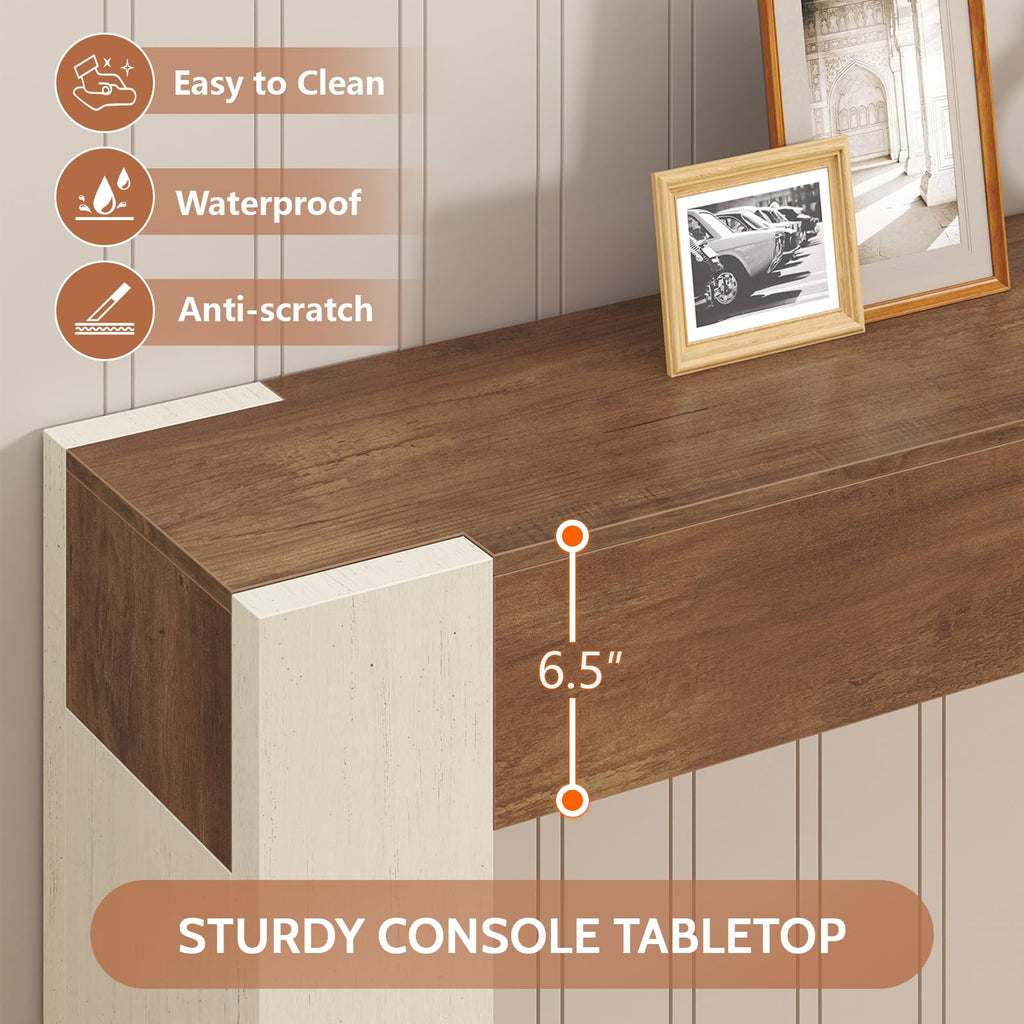 47" Entryway Console Table with 2 Drawers, Farmhouse Sofa Table