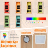 Infrared Home Sauna Room 1 Person Hemlock Wooden Indoor Dry Sauna，Low EMF 1200W/110V Heaters Panels,LCD Control