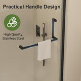Frameless Pivot Shower Door 33-34" W x 72" H