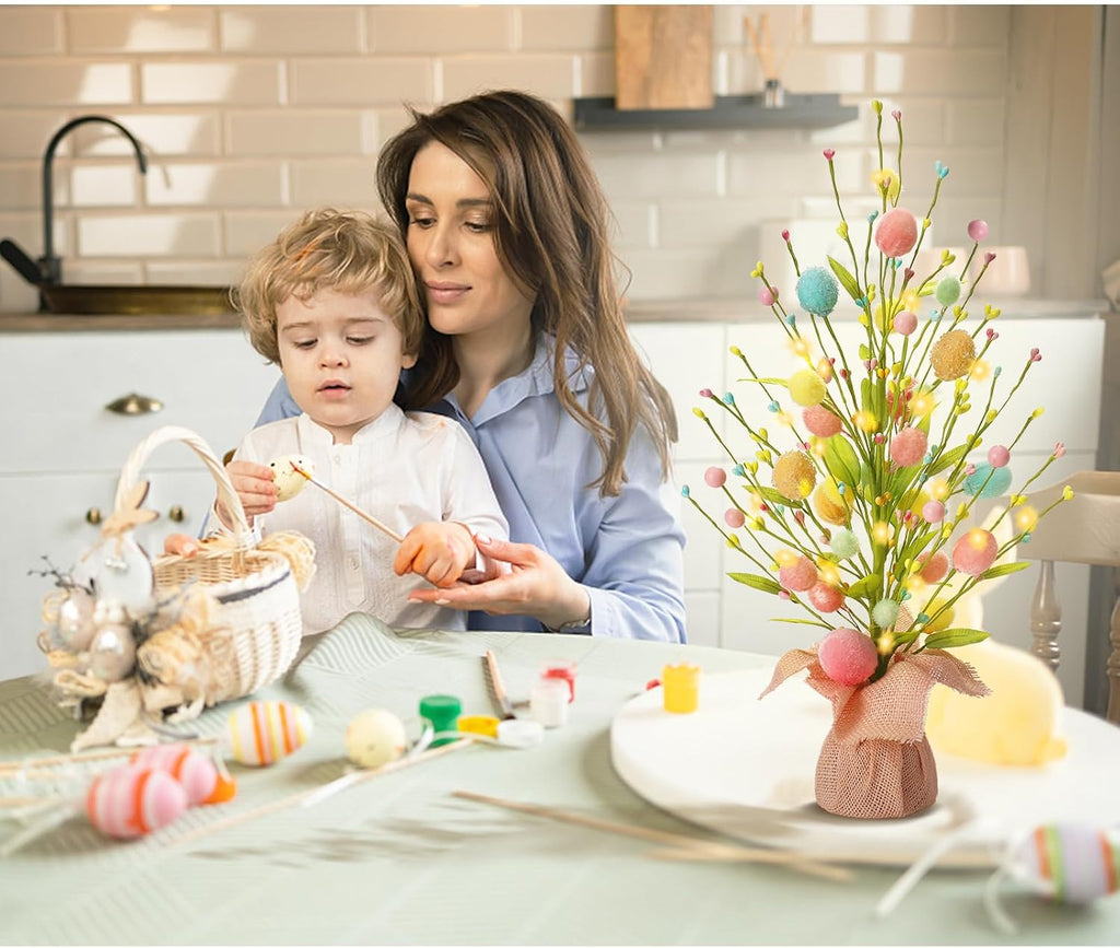 18Inch Easter Egg Tree Decorations Tabletop Spring Indoor Decor