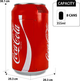 Portable 8 Can Thermoelectric Mini Fridge 5.4 L/ 5.7 Quarts Capacity, 12V DC/110V AC Cooler for home, cabin, beer