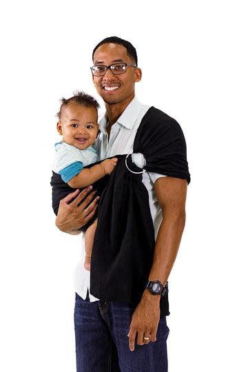 Linen Baby Ring Sling for Infants and Toddlers 8-35 lbs - Double Layer - Front Back Carry Best for Shower Gifts
