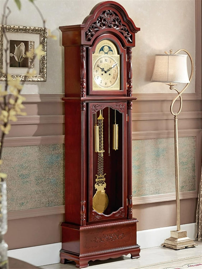 Grandfather Clock, Solid Wood Classical Vertical Clock, Vertical Clock, Chinese Style Floor Clock, European Style Living Room Pendulum...