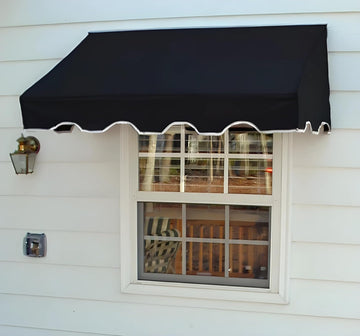 Door and Window Sunbrella Canvas Awning / 5 Colors and 3 Sizes/Classic Awning (Black 4 feet Wide)