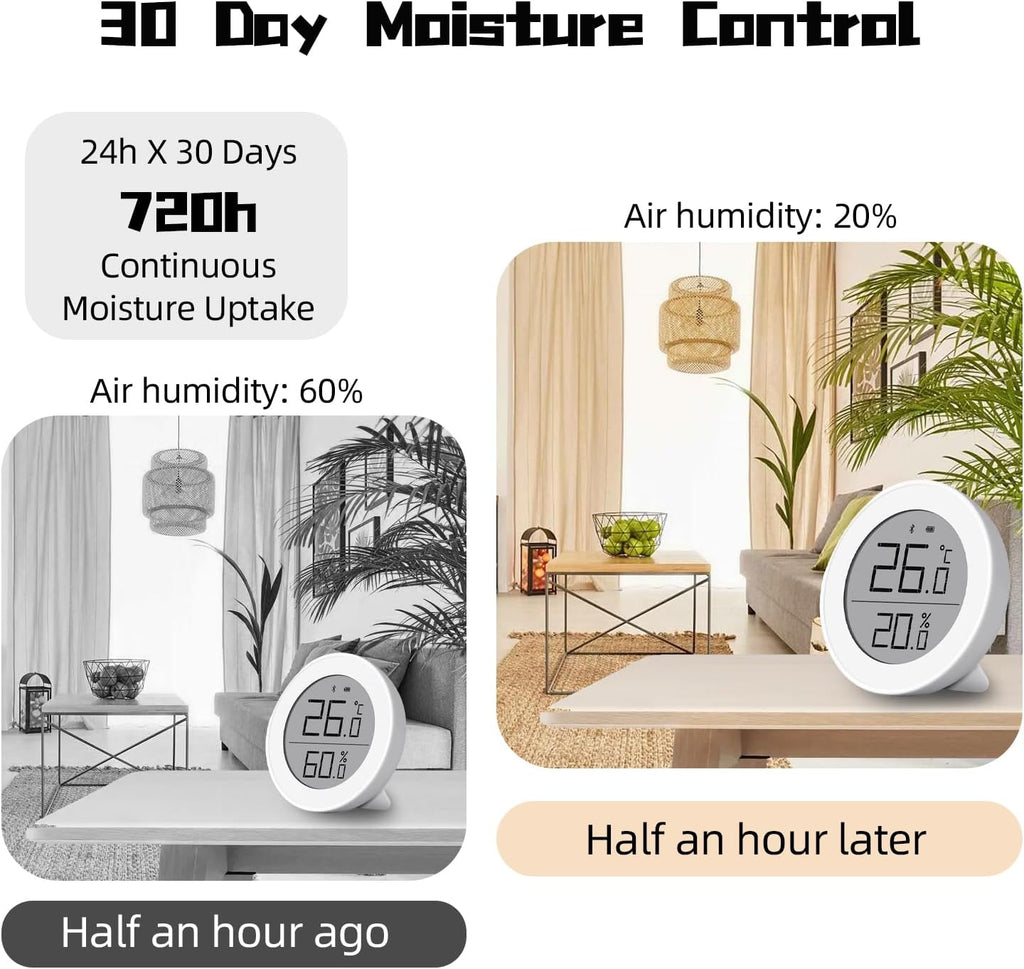 Hanging Moisture Absorbers, Portable Dehumidifier Bags, Fragrance Free Humidity Absorber for Closet
