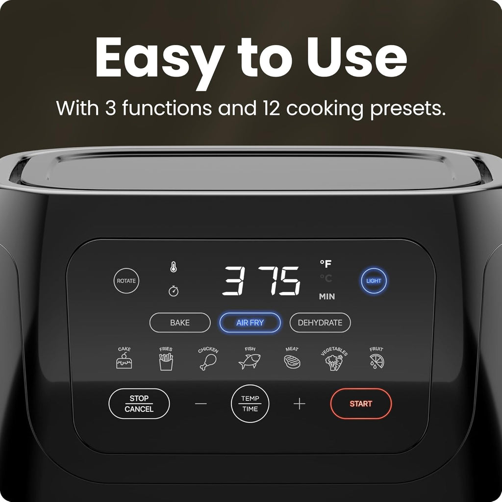 Multifunctional Digital Air Fryer+ Rotisserie, Dehydrator, Convection Oven, 17 Touch Screen Presets Fry, Roast