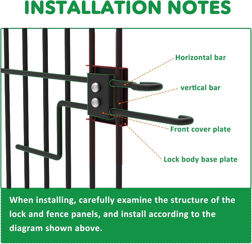 Garden Fence Animal Barrier with Gate, 32 in (H) x23.6ft (L) Decorative Garden Fence, 10 Panels No Dig, Rustproof